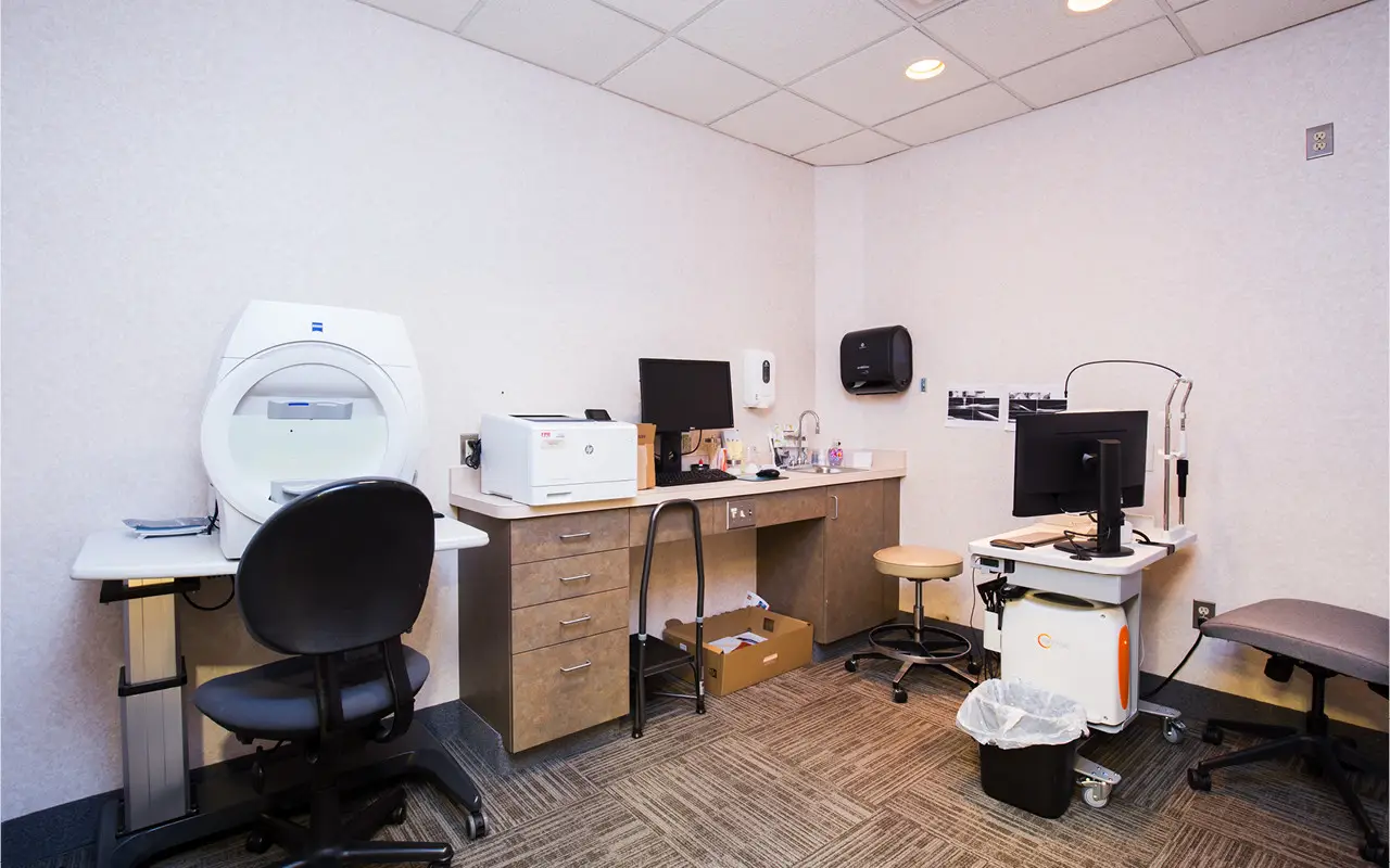 Pre-exam room inside Suburban Eye Care