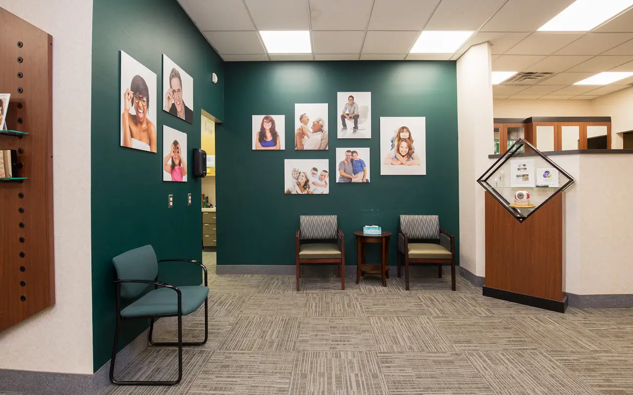 Waiting area inside Suburban Eye Care