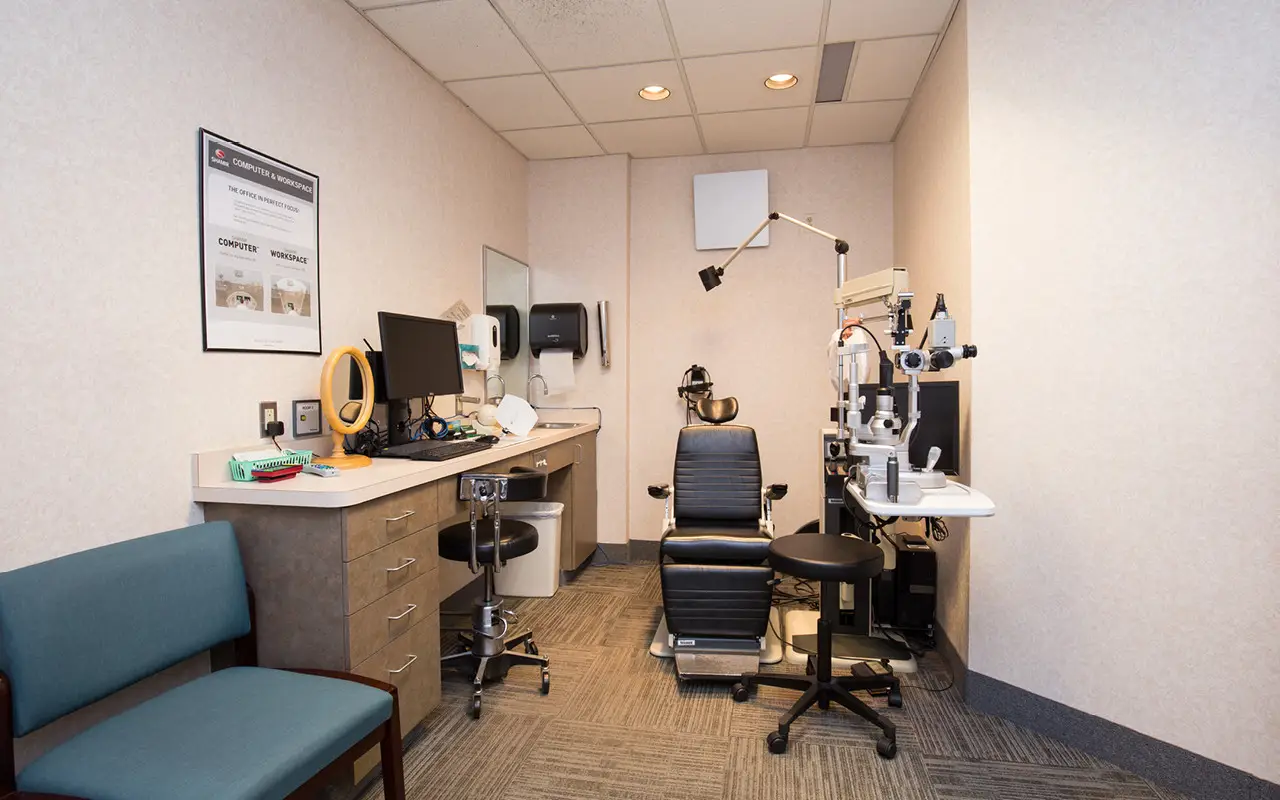 Exam room inside Suburban Eye Care