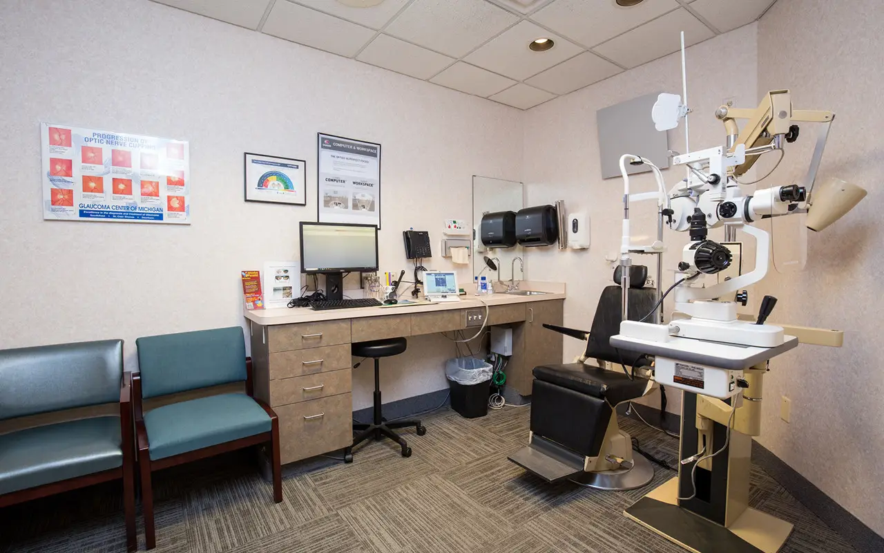 Exam room inside Suburban Eye Care