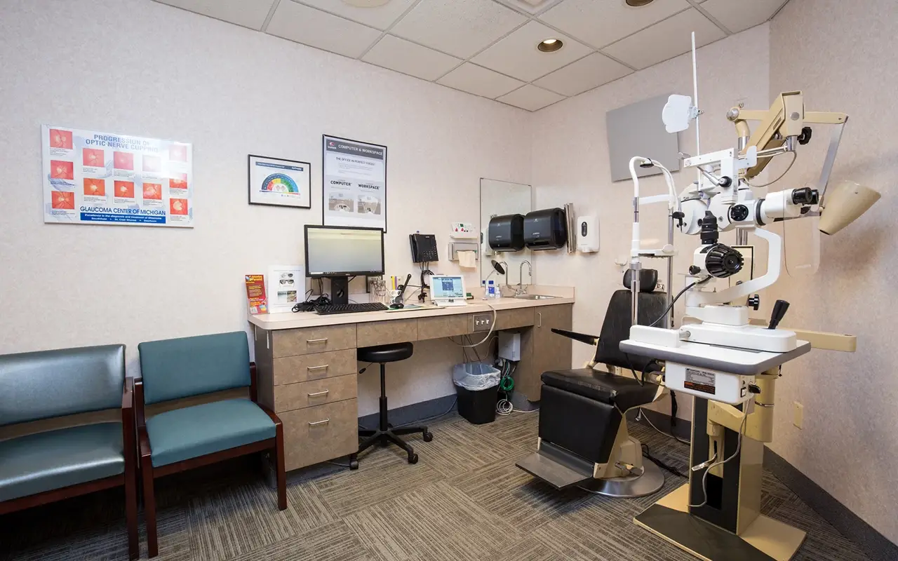 Exam room inside Suburban Eye Care
