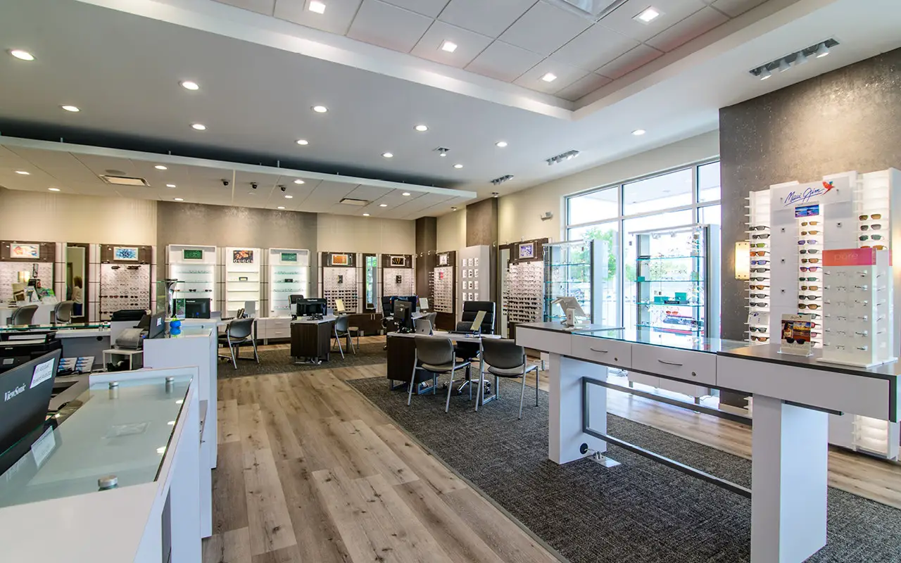 Showroom inside Eye Care Center of Ocala