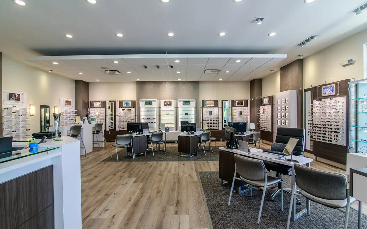 Showroom inside Eye Care Center of Ocala
