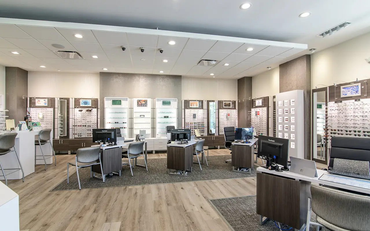 Frame displays inside Eye Care Center of Ocala
