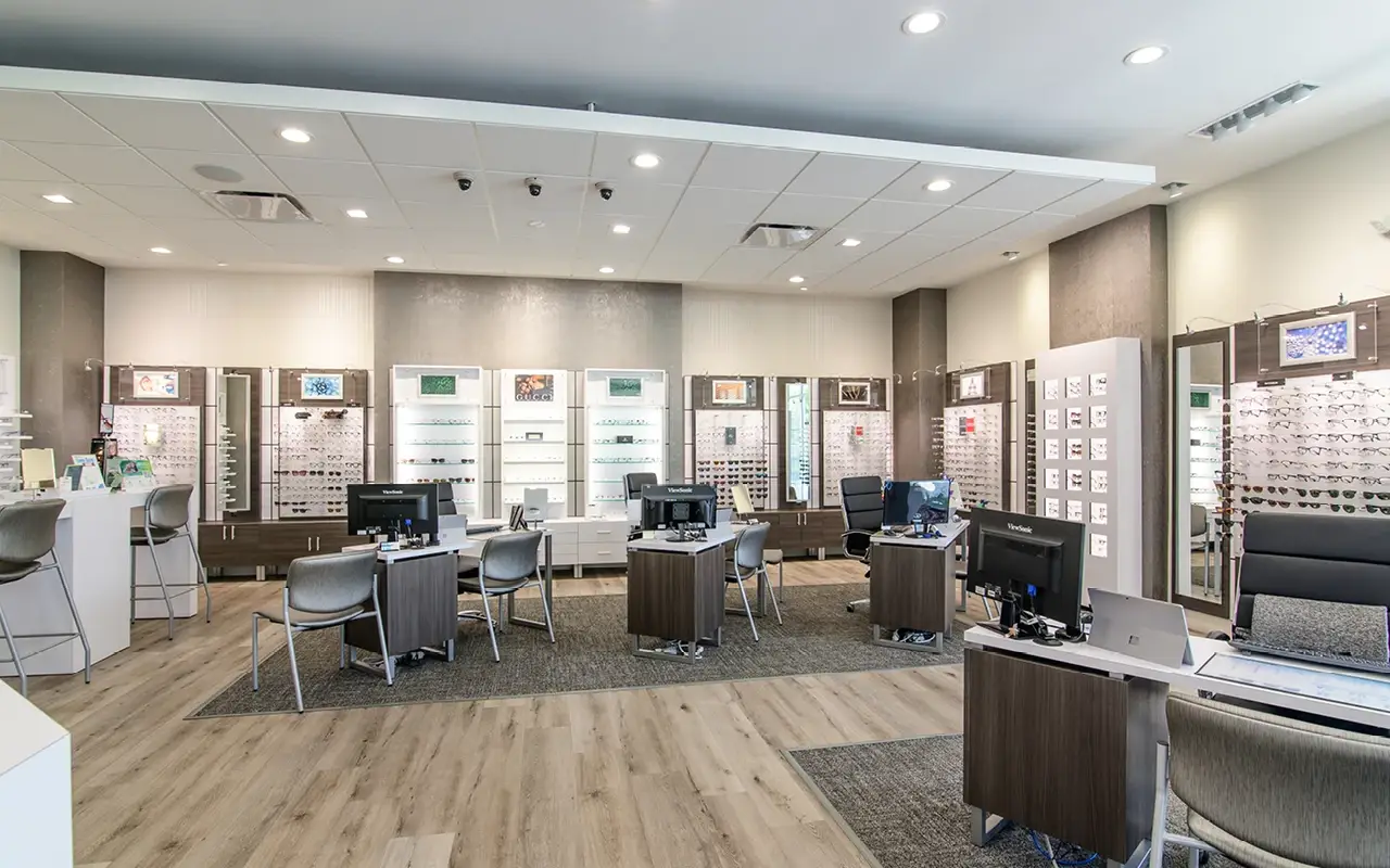 Frame displays inside Eye Care Center of Ocala