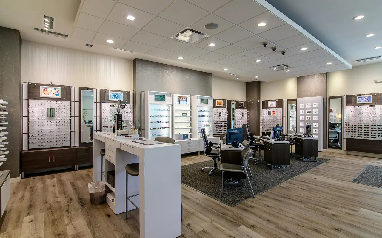 Frame displays inside Eye Care Center of Ocala