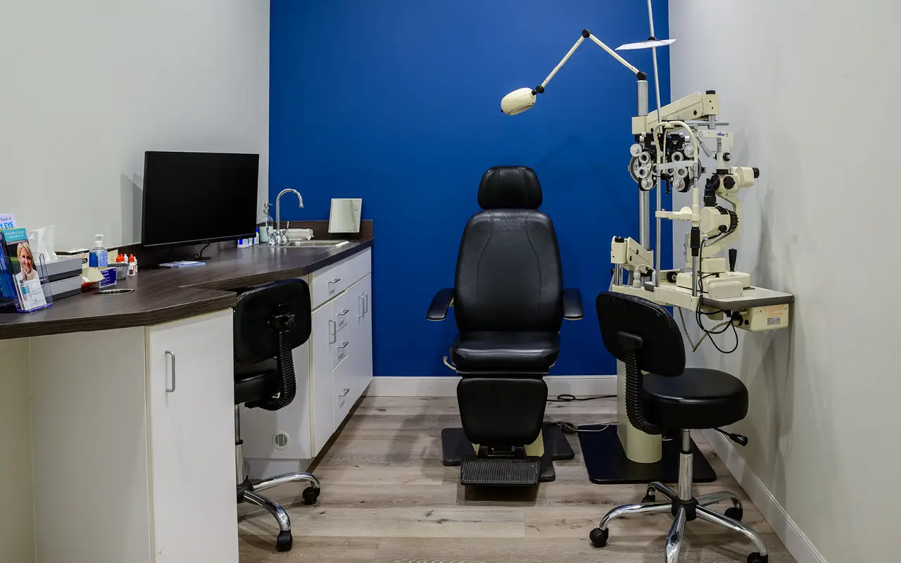 Exam room inside Eye Care Center of Ocala