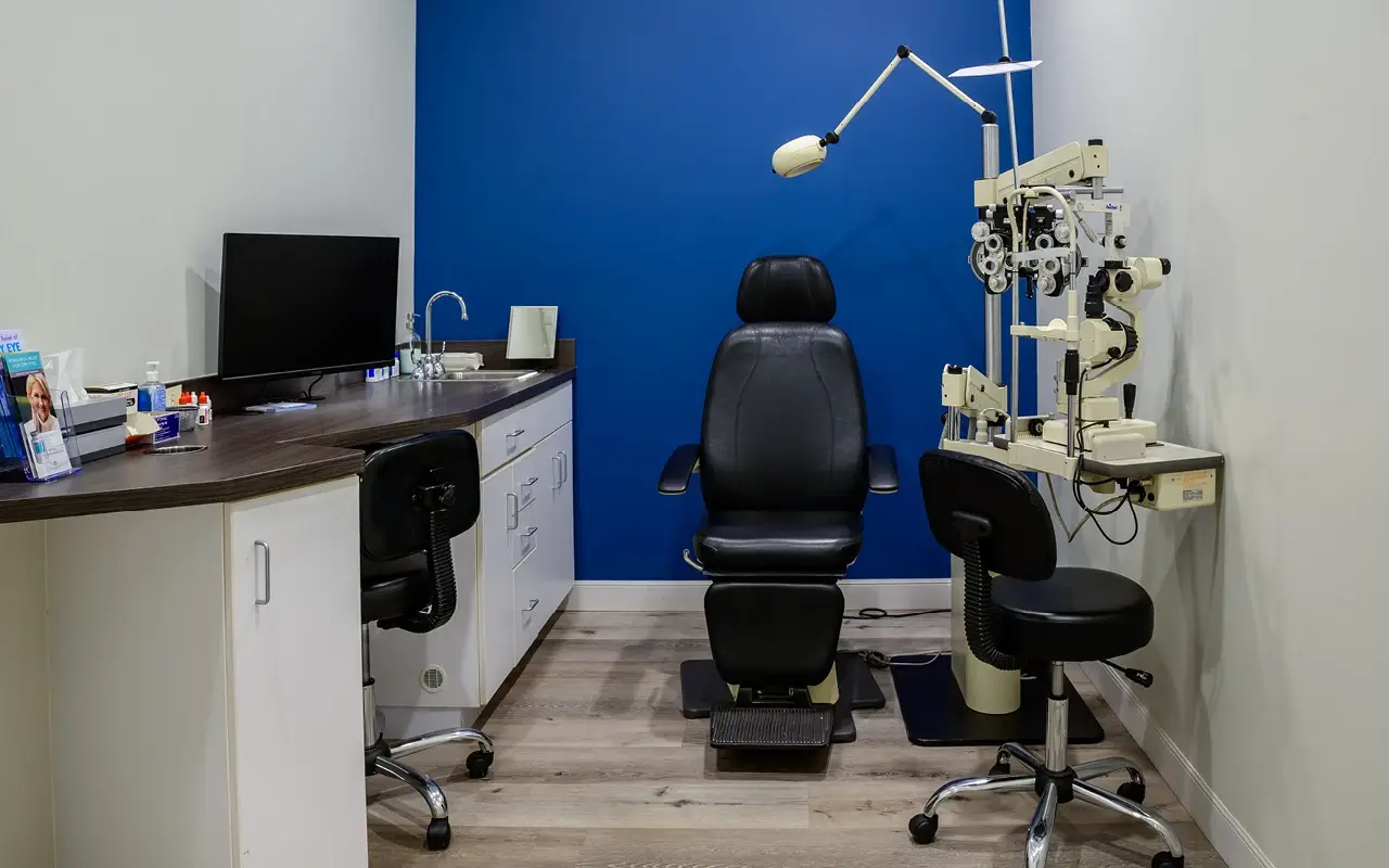Exam room inside Eye Care Center of Ocala