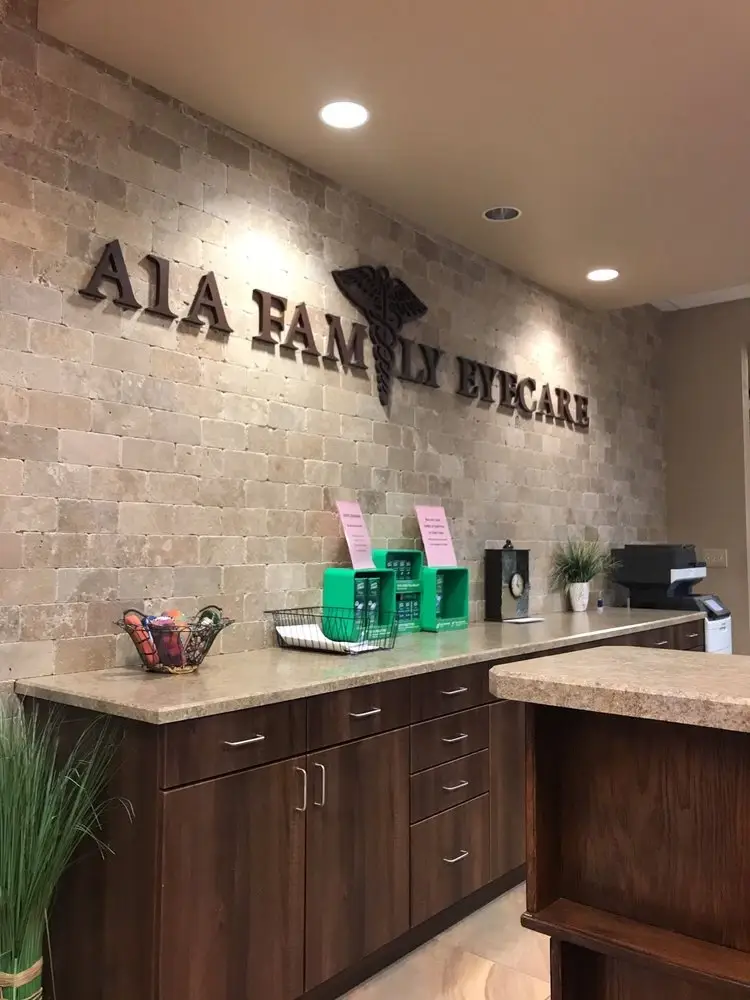 Welcome desk inside A1A Family Eyecare