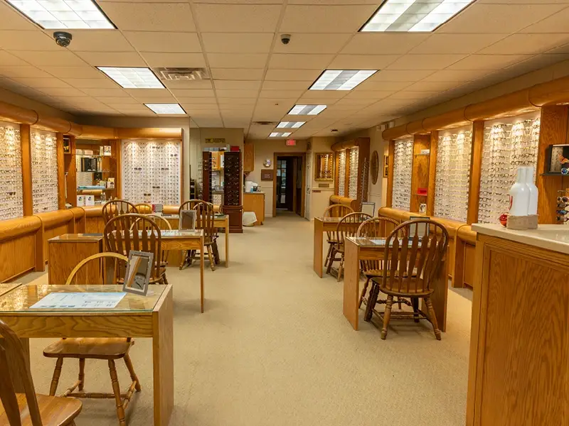 Waiting area inside Roberts Eyecare Associates