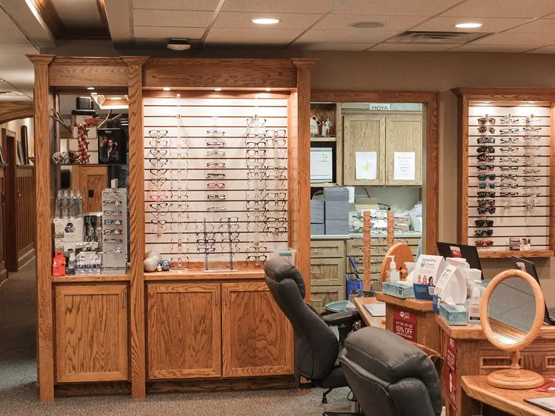 Frame displays inside Jacobson Advanced Eye Care