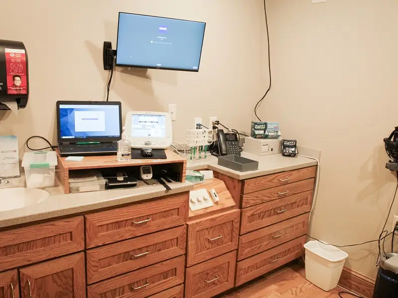 Exam room inside Jacobson Advanced Eye Care