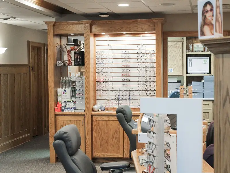 Frame displays inside Jacobson Advanced Eye Care