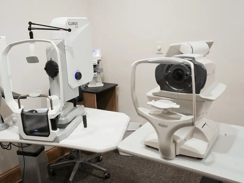 Pre-test room inside Jacobson Advanced Eye Care