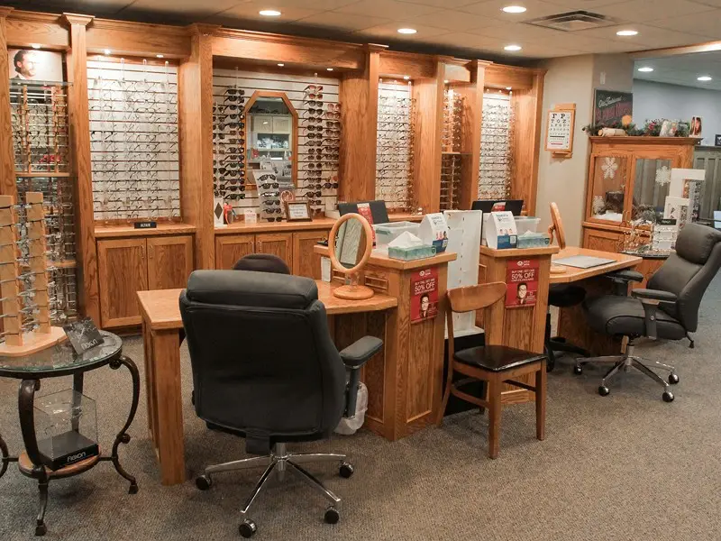 Dispensing tables at Jacobson Advanced Eye Care