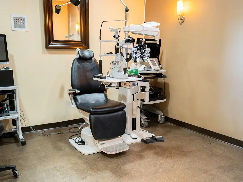 Exam room inside Rouse EyeCare Center