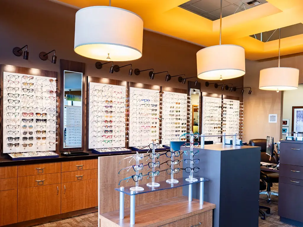 Frame displays inside Rouse EyeCare Center
