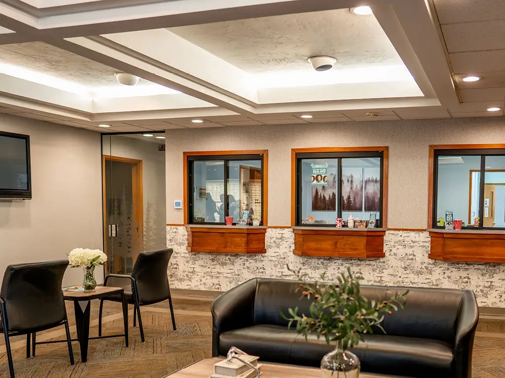 Check-in area inside Lewis County Eye & Vision