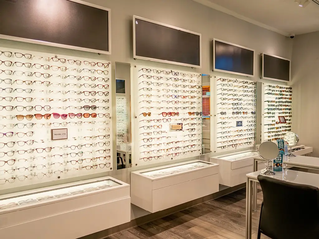 Frame displays inside Lewis County Eye & Vision