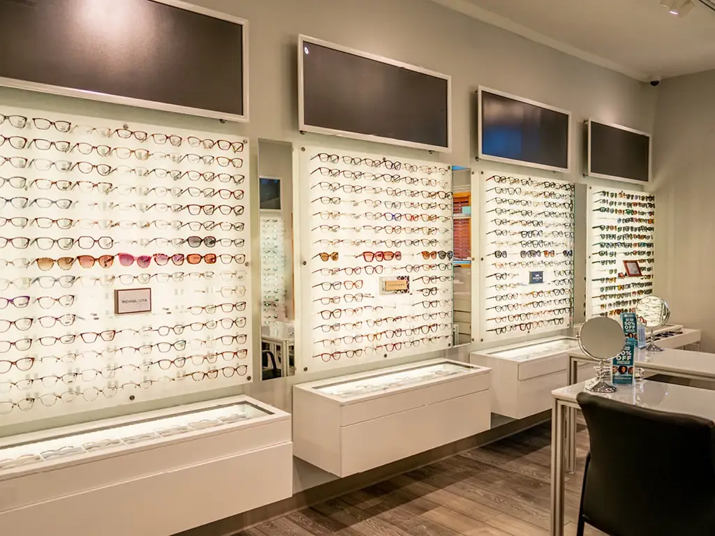 Frame displays inside Lewis County Eye & Vision