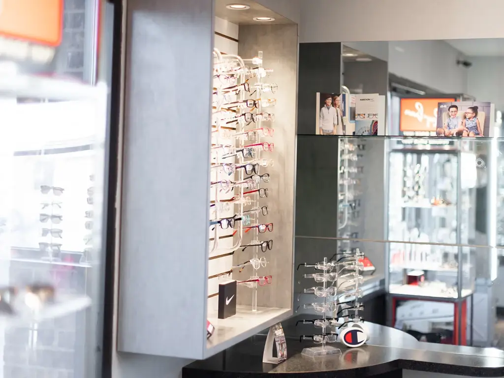Frame displays inside Malbar Vision in La Vista, Nebraska