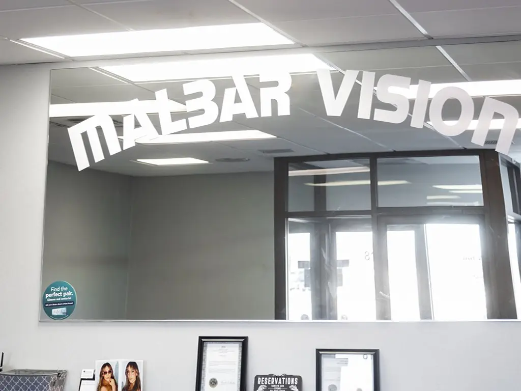 Mirror inside Malbar Vision in La Vista, Nebraska