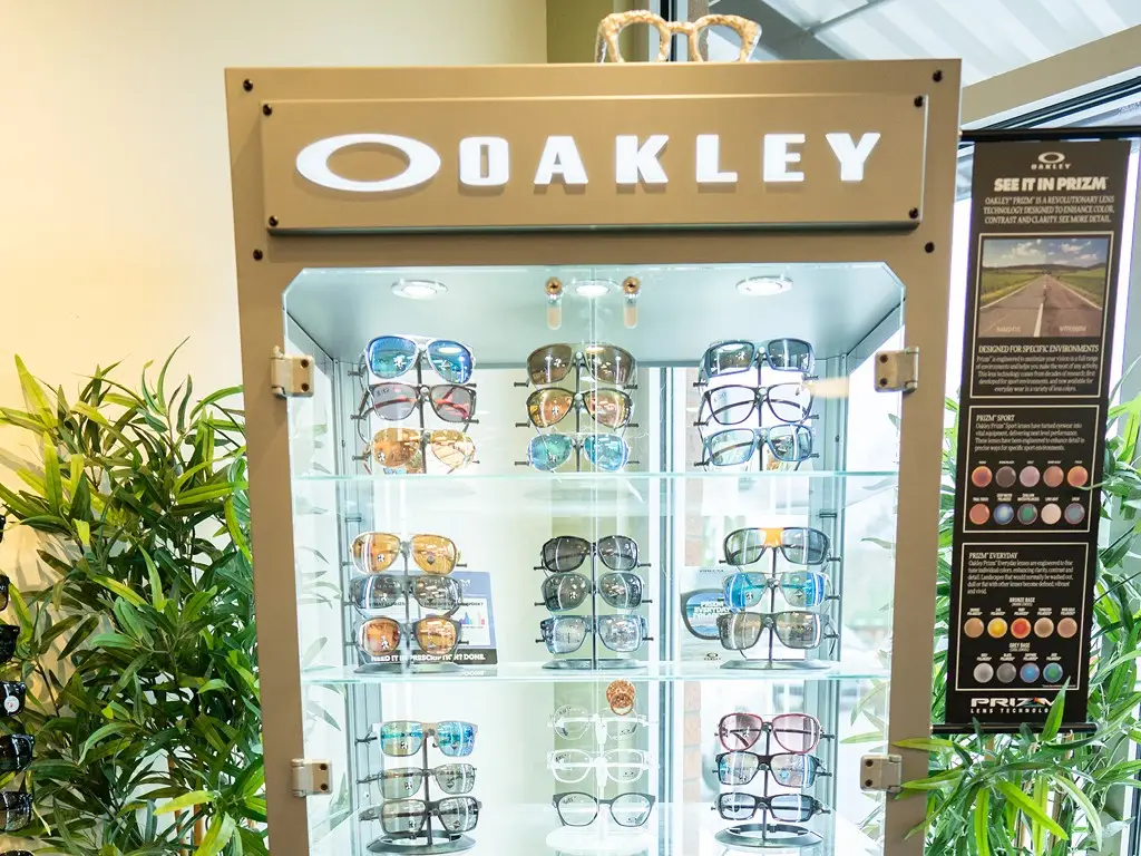 Oakley display at Hawks Prairie Vision Clinic