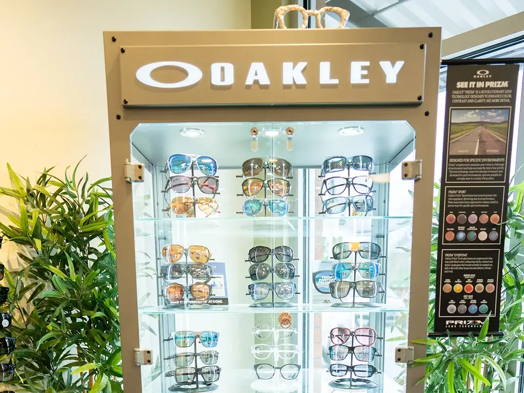 Oakley display at Hawks Prairie Vision Clinic