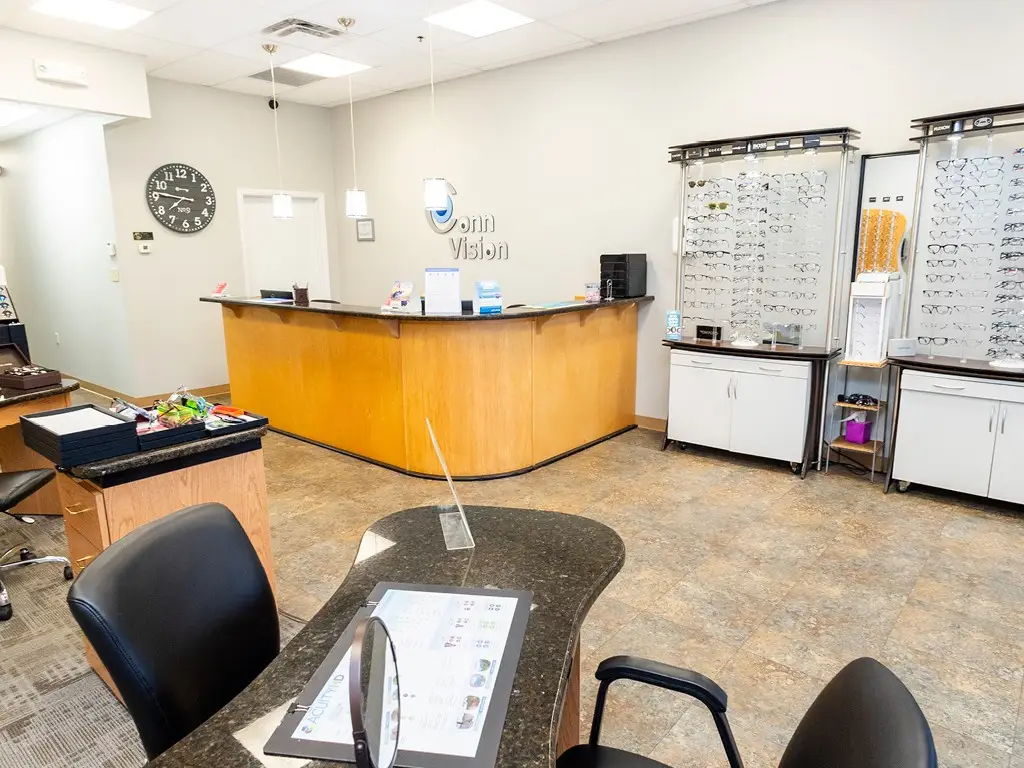 Welcome desk inside Conn Vision