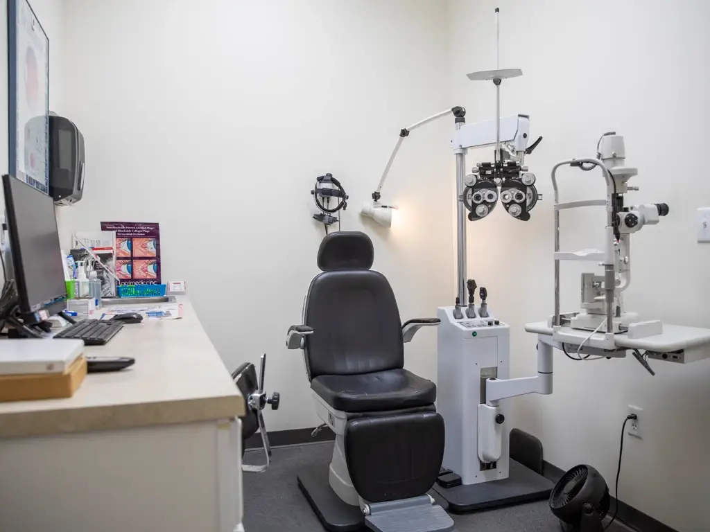 Eye exam room inside West County Eyecare