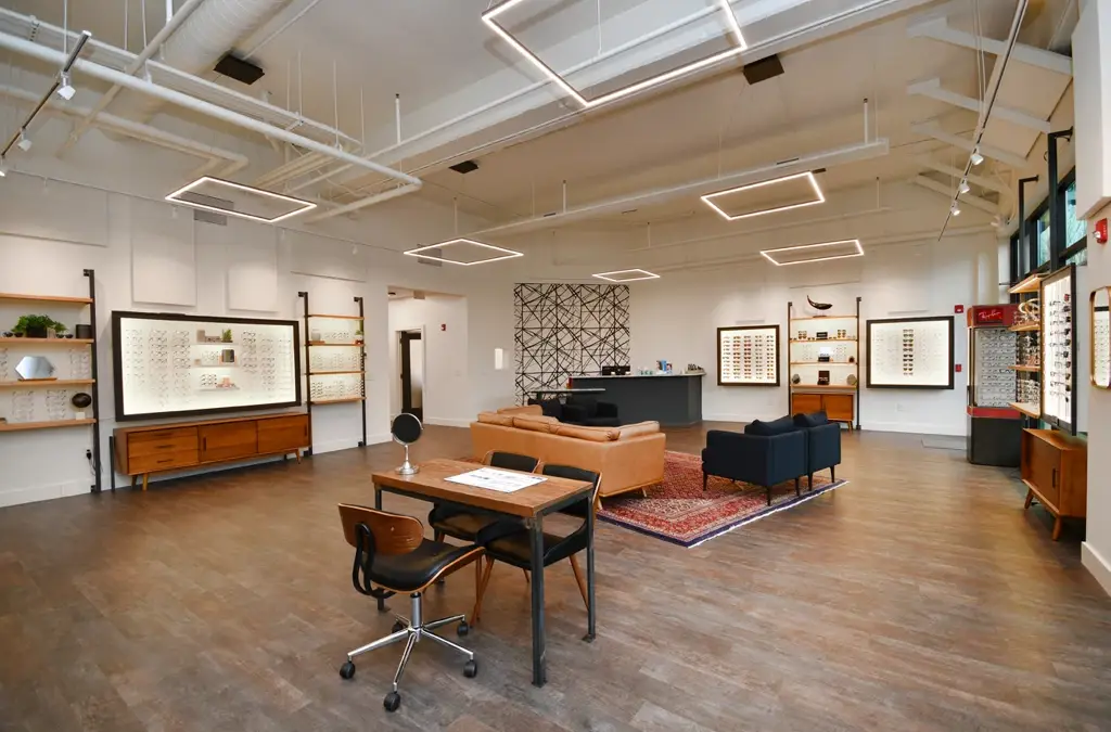 Showroom inside Revision Optix in Greenville