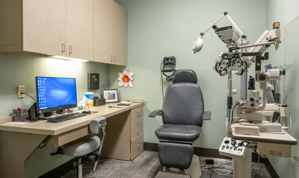 Exam room inside Logan EyeCare