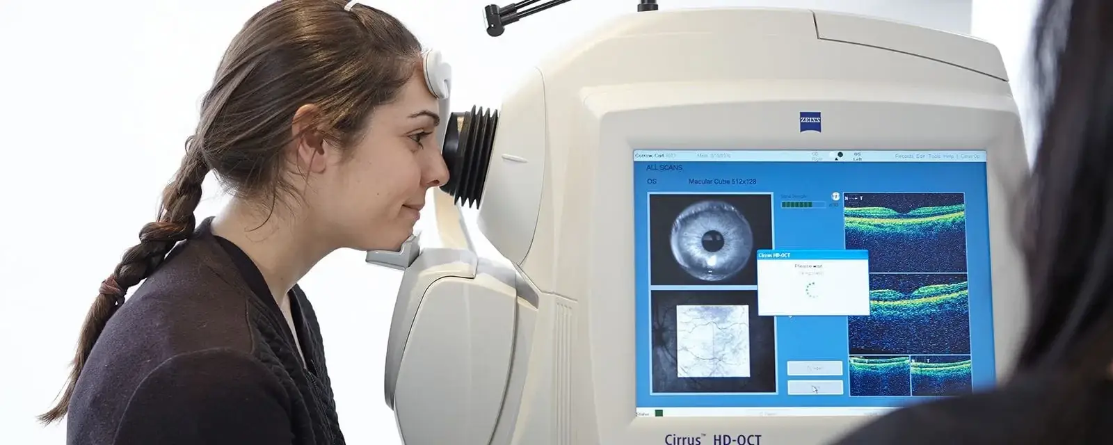 Young girl during eye exam Advanced Eye Care Associates