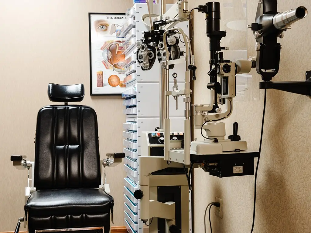 Exam room inside Family EyeCare - Lower Burrell