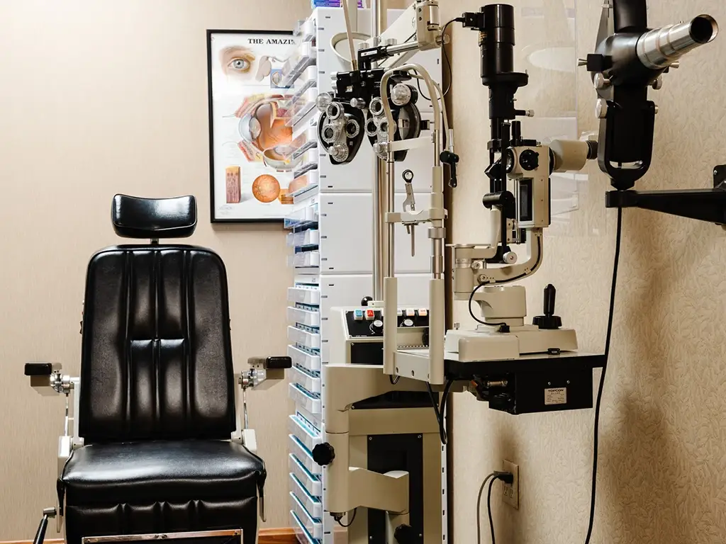 Exam room inside Family EyeCare - Lower Burrell