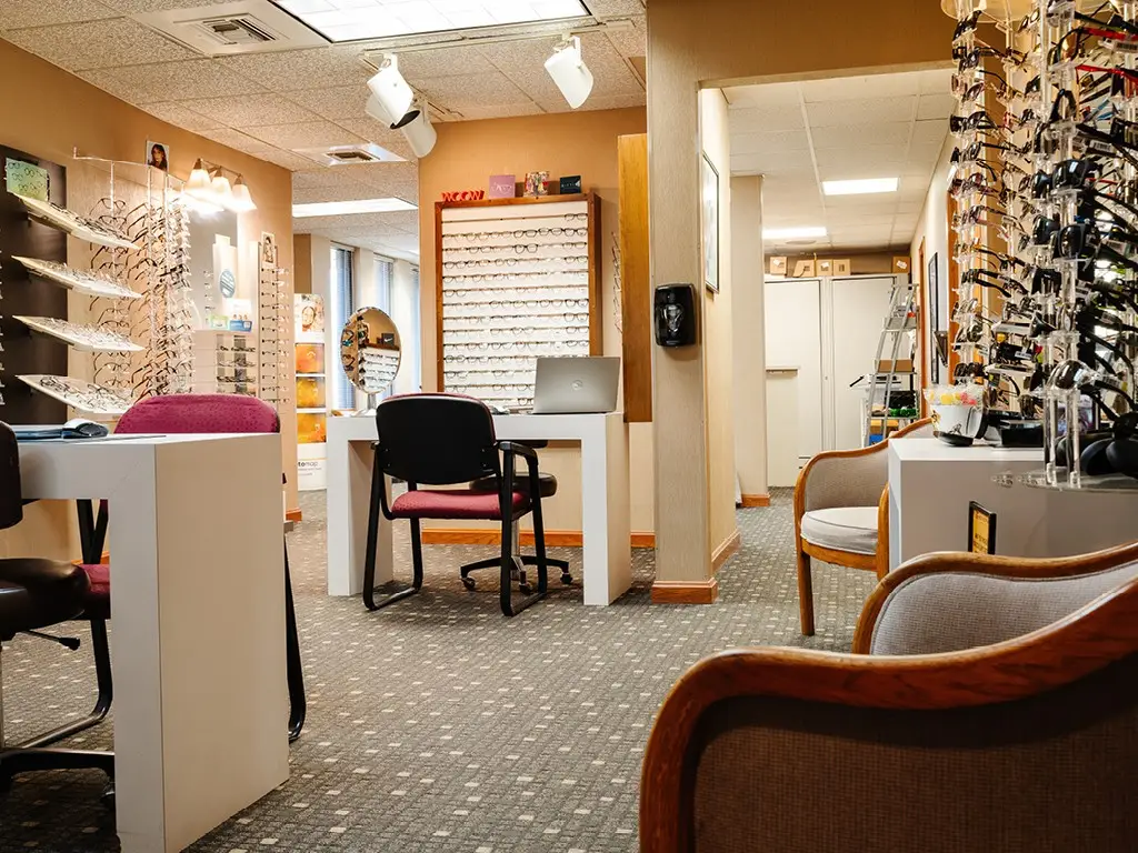 Showroom inside Family EyeCare - Lower Burrell