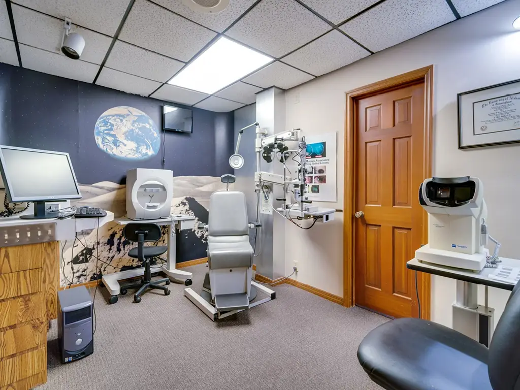 Exam room inside Orlando Eyecare