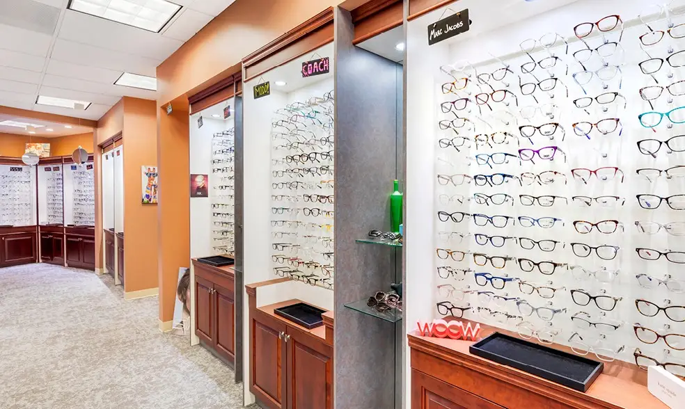 Frame displays inside EyeCare Consultants