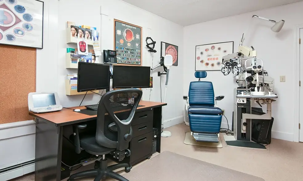 Exam room inside Cape Cod Vision Associates