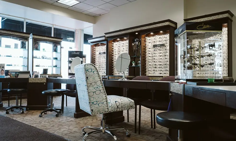 Showroom inside The Eyeglass Store