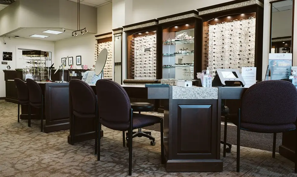 Showroom inside The Eyeglass Store