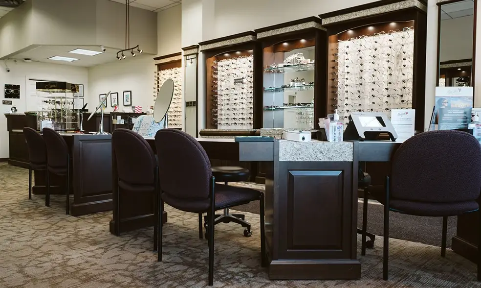 Showroom inside The Eyeglass Store