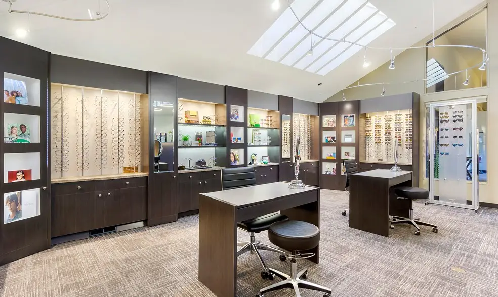 Dispensing tables inside Bellevue Vision