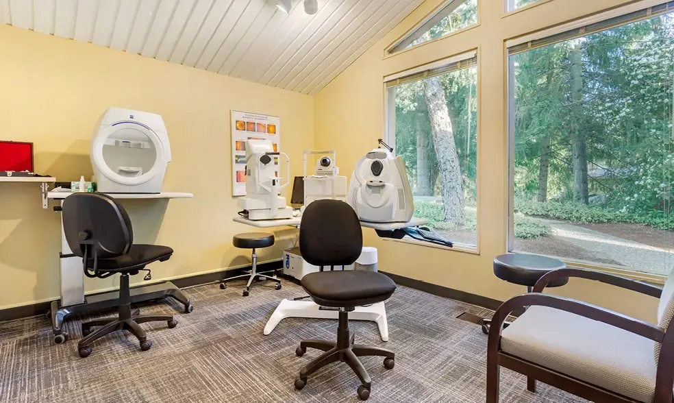 Pre-exam area inside Bellevue Vision