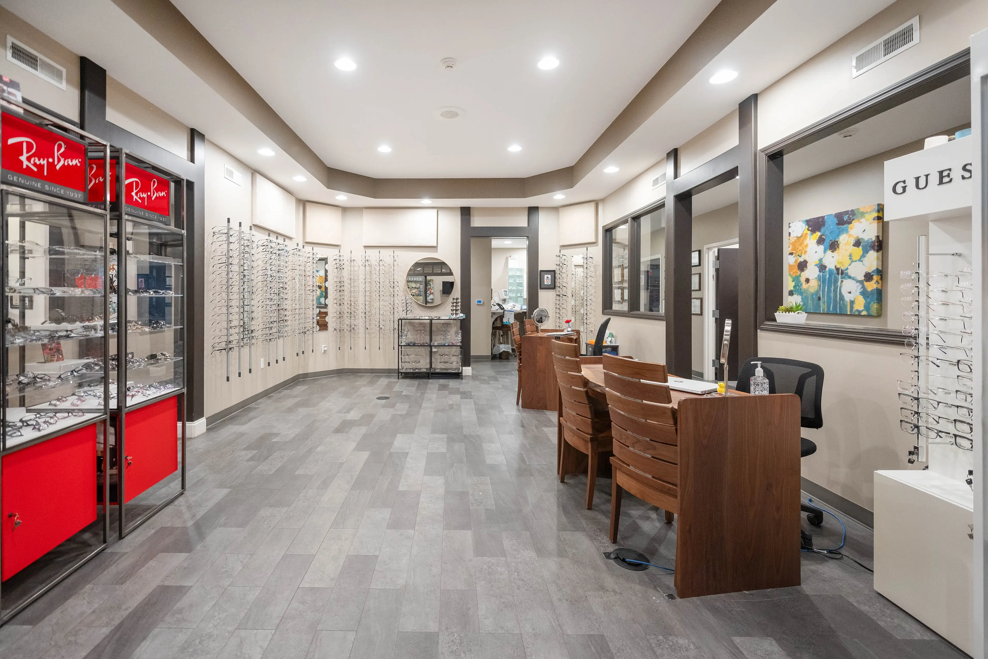 Frame displays inside Owens Optometrics