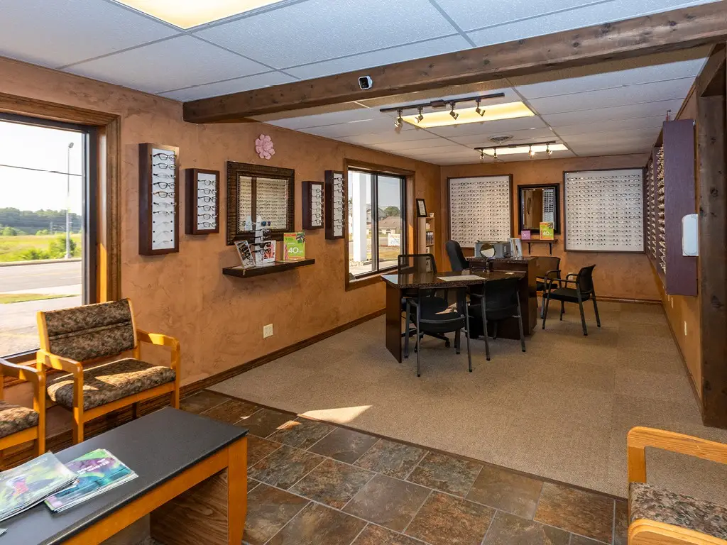 Waiting area inside Family EyeCare in Osage Beach