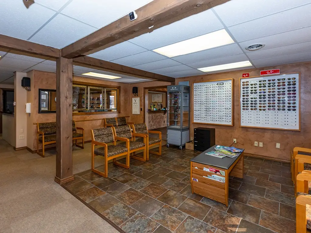 Waiting area inside Family EyeCare in Osage Beach