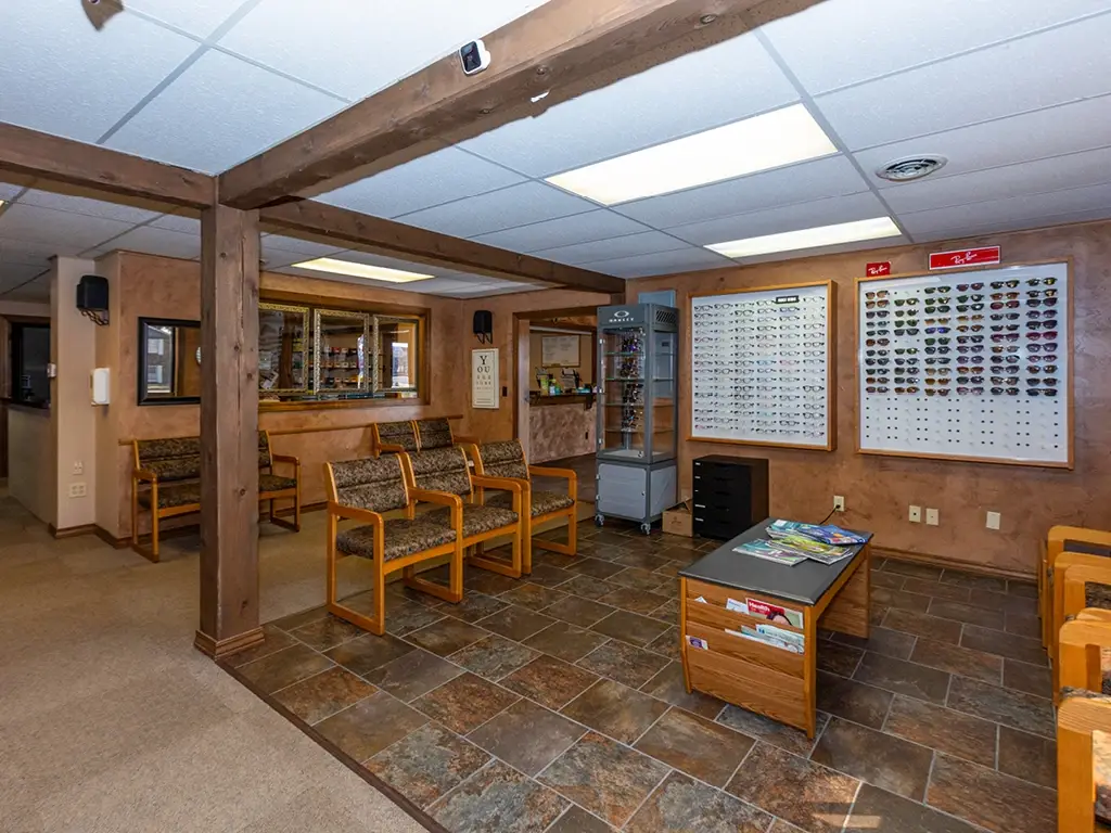 Waiting area inside Family EyeCare in Osage Beach