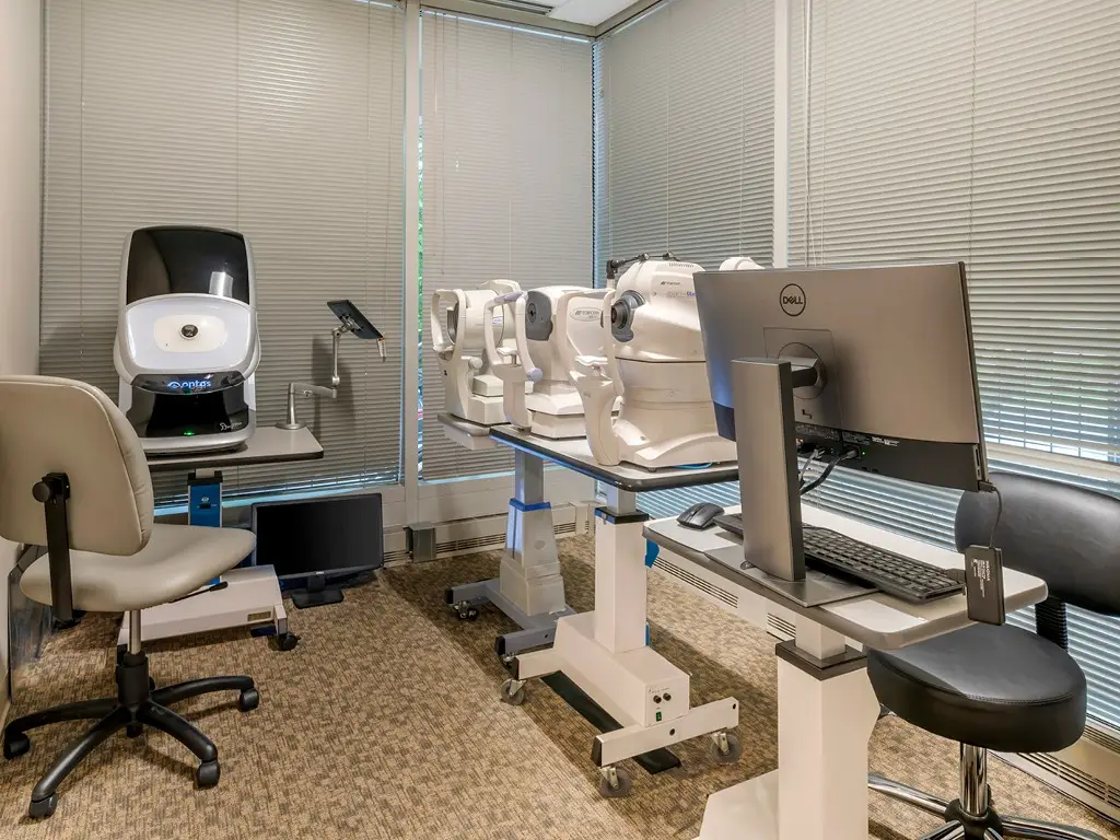 Exam room inside Montgomery Village Eye Center