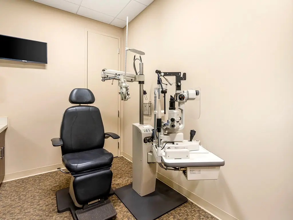 Exam room inside Montgomery Village Eye Center